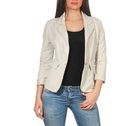 Malito Donna Classico Blazer Basic-Look Jersey Giacca 1654 (Beige, XL)