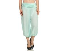 Malito Donna Pantaloni Pump Harem Pantaloni Aladdin Baggy Uni 1483 (Menta)