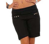 Malito Pantaloncini da Tessuto di Lino con Elastic Cintura dei Pantaloni 6822 Donna