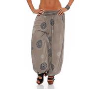 Malito Pantaloni alla déstate Disegno Yoga Boyfriend Pump Baggy 7181 Donna Taglia Unica (Fango)