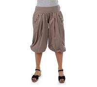 Malito - Pantaloni Capri da Donna - Pantaloni Corti da Donna Taglia Unica per la Spiaggia e la Vita Quotidiana - Pantaloni Estivi Leggeri da Donna con Elastico in Vita 23286P Taglia Unica