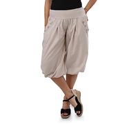 Malito - Pantaloni Capri da Donna - Pantaloni Corti da Donna Taglia Unica per la Spiaggia e la Vita Quotidiana - Pantaloni Estivi Leggeri da Donna con Elastico in Vita 23286P Taglia Unica
