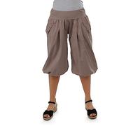 Malito - Pantaloni Capri da Donna - Pantaloni Corti da Donna Taglia Unica per la Spiaggia e la Vita Quotidiana - Pantaloni Estivi Leggeri da Donna con Elastico in Vita 23286H Taglia Unica