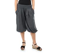Malito - Pantaloni capri da donna - Pantaloni corti in cotone - pantaloni corti in tessuto leggero e confortevole per le giornate calde - pantaloni Aladin sottili per l'estate 23286P (taglia: 34-40),