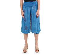 Malito - Pantaloni corti da donna con stampa - Pantaloni da donna in cotone - Pantaloni leggeri a 3/4 in tessuto - Pantaloni a Pluder per danza, Chill & Yoga - Pantaloni Capri lunghi al ginocchio da