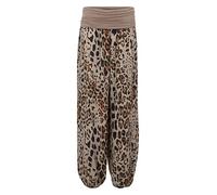 Malito - Pantaloni harem da donna con stampa Leo, ariosi e leggeri, da spiaggia, sottili, estivi, per il tempo libero, Aladin, 1484 (XS-XL)