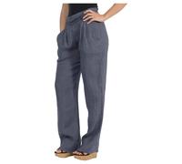 Malito - Pantaloni in lino da donna con tasche - Pantaloni in tessuto tinta unita in lino - Pantaloni estivi leggeri per le giornate calde - pantaloni chino da spiaggia - pantaloni casual da donna