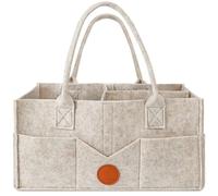 Maliton Organizer Fasciatoio per Neonati, Robusta Borsa in Feltro Portatile, con Scomparti Rimovibili, Borsa per Pannolini come baby shower, Cachi