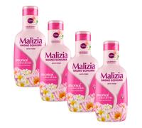 MALIZIA Bagno Schiuma Monoi 1000 ml Bagnoschiuma Nutriente - 4 PEZZI