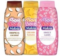 Malizia Bagnodoccia Schiuma Tropical Coconut - Profumo Fresco e Esotico di Cocco - Formula Delicata e Cremosa - Pelle Morbida e Idratata - Formato Famiglia 500 ml (Cocco-Banana-Sweet Candy)