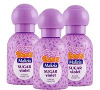 Malizia Bon Bons Profumo Donna Eau de Toilette Spray 50 ml - Fragranze Varie - Profumo Dolce per Ragazze e Giovani Donne (Sugar Violet 3 Unità)