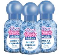 Malizia Bon Bons Profumo Donna Eau de Toilette Spray 50 ml - Fragranze Varie - Profumo Dolce per Ragazze e Giovani Donne (Milky Cupcake 3 Unità)