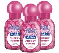 Malizia Bon Bons Profumo Donna Eau de Toilette Spray 50 ml - Fragranze Varie - Profumo Dolce per Ragazze e Giovani Donne (Cherry Yummy 3 Unità)