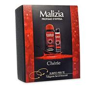 Malizia Cofanetto Chérie:con 1 Seduction Parfum Deodorant da 100 ml + 1 Doccia Schiuma da 300 ml + set di eleganti bracciali in regalo.