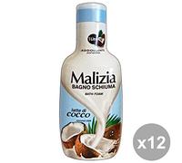 MALIZIA Set 12 Bagno Cocco 1 Lt. Saponi E Cosmetici