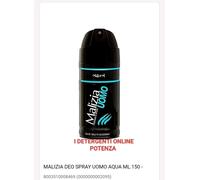 Malizia UOMO Deodorante spray uomo Aqua, da 150 ML