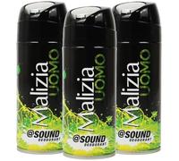 Malizia Uomo Profumo d’Intesa Deodorante Spray 150 ml - Eau de Toilette Maschile, Fragranza Intensa e Duratura, Freschezza per Tutto il Giorno (Sound 3 Unità)