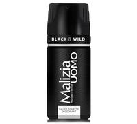 Malizia Uomo Profumo d’Intesa Deodorante Spray 150 ml - Eau de Toilette Maschile, Fragranza Intensa e Duratura, Freschezza per Tutto il Giorno (Black&Wild 1 Unità)