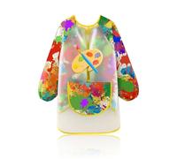 Malkittel - Grembiule da pittura per bambini da 8 a 10 anni, per la scuola elementare, per bambini, impermeabile, per dipingere con tasche, lezioni d'arte, a maniche lunghe, a, eine Größe passt allen