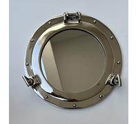 Malla Inc. Nautical - Oblò in alluminio con finitura in nichel e oblò marino, da parete, decorazione per la casa e l'ufficio