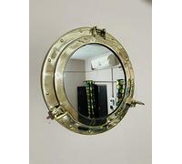 Malla Inc. - Oblò da parete in ottone lucido, 43 cm, stile vintage, idea regalo per i tuoi cari