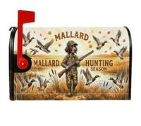 Mallard - Coperture magnetiche per cassetta postale autunnale a tema caccia | Mallard Ducks, copertura per cassetta postale, vestito mimetico, paesaggio rurale rustico, tema caccia stagionale