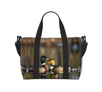 Mallard Ducks - Borsone da viaggio da donna, grande borsa da viaggio per weekender, borsa per allenamento in palestra, borsa da ospedale per mamma, Nero, One Size