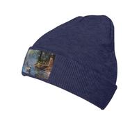 Mallard Ducks - Cappello da nuoto lavorato a maglia, colore: nero, adatto per uomini e donne, viaggi all'aperto, attività invernali, Blu navy, Taglia unica