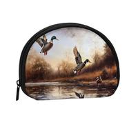 Mallard Ducks Mini borsa portaoggetti a conchiglia portafoglio piccolo portamonete con mini con cerniera portamonete per chiavi delle monete, puoi anche riporre tutti i piccoli oggetti che desideri,