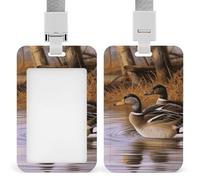 Mallard Ducks - Porta badge verticale con cordino, resistente, resistente, impermeabile, per infermieri, ufficiali, insegnanti, personale di sicurezza