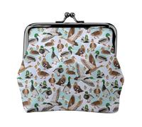 Mallard Ducks Wild Birds1, portamonete con chiusura a bacio, piccolo portamonete da donna in pelle PU