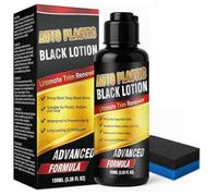 Mallbaola Rinnova Plastica Auto Nero, Rinnova Plastiche Auto Esterne, Ravviva Plastiche Auto per Interni ed Esterni, Ravviva Le Plastiche Sbiadite, Previene Crepe e Invecchiamento con Protezione UV
