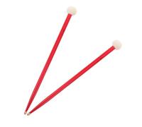 Mallet a Doppia Testa in Acero Testa Feltro Rosso per Tamburi | Tono Caldo e Morbido, Suono Versatile, per Prove e Marching Band, Adatto a Percussionisti e Studenti