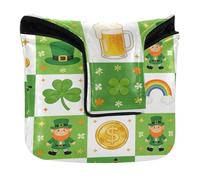 Mallet - Copritesta per putter da golf con chiusura magnetica, per uomini e donne, impermeabile, in pelle PU, con icone irlandesi a scacchiera