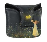 Mallet - Copritesta per putter da golf con chiusura magnetica, per uomini e donne, in pelle PU, con lucciola, per l'estate e la notte