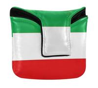 Mallet - Copritesta per putter magnetico, per uomini e donne, in pelle PU, bandiera italiana