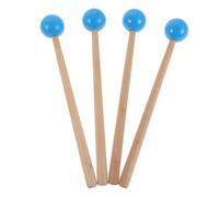 Mallet da Percussione Blu in Legno e Gomma 2 Paia per Marimba | Blocchi Sonori e Pratica, Presa Confortevole e Struttura Leggera, Adatto a Formazione Iniziale