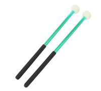 Mallet da timpani professionale Testa in feltro di lana morbida Anti Slip Gusta in gomma Sticchi a percussione in lega per tamburi in marcia Trumi Timani Cembals 2 pezzi (Rosso) (Oro) (Verde)