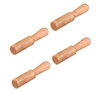 Mallet per Ciotola Sonora Buddista Nepalese, 4 Pezzi | Legno Beige, Finitura Curata, per Meditazione e Yoga, Accessorio Pratico per Seguaci del Buddhismo