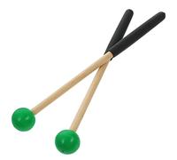 Mallet per Marimba Verde, 1 Paio, Bacchette Manico | Glockenspiel, Legno e Gomma, Leggere e Facili da Riporre, Non Si Deformano, Trasporto Semplice