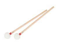 Mallet per Timpani Testa in Feltro Bianco, Manico in Legno, 2 Pezzi | Rosso, Accessorio per Percussioni, per Principianti e Appassionati, Set da Due