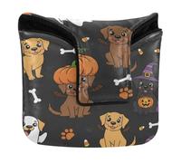 Mallet Putter Copertura Della Testa Magnetica Halloween Labrador Zucca Golf Putters Headcovers per Mallet Piazza Impermeabile Cuoio DELL'UNITÀ di elaborazione fundas para Maderas de Golf