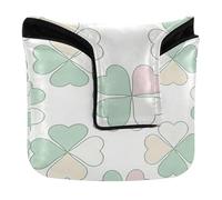 Mallet Putter Head Covers Chiusura Magnetica Putter Golf Putter Copritesta per la maggior parte delle marche PU Pelle Pastello Patchwork Clover San Patrizio