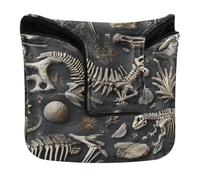 Mallet Putter Head Covers con chiusura magnetica Regali da golf per la maggior parte delle marche impermeabile in pelle PU dinosauri fossili
