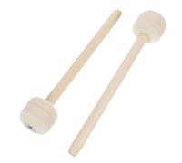 Mallette per Gran Cassa in Legno e Feltro Beige, 2 Pezzi | Strumenti a Percussione, Impugnatura Liscia, Tocco Confortevole, Sensazione Stabile, Accessorio Banda