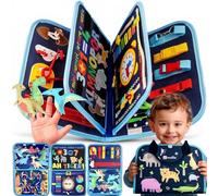 Mallie® Montessori Busy Board in Italiano per 1 2 3 Anni con Gioco di Ruolo e Marionette - Busy Board Montessori 1 Anno, Busy Book, Libro Montessori Interattivo 1 Anno, Libro Interattivo 2 Anni