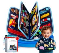 Mallie® Montessori Busy Board in Italiano per 1 2 3 Anni con Gioco di Ruolo e Marionette - Busy Board Montessori 1 Anno, Busy Book, Libro Montessori Interattivo 1 Anno, Libro Interattivo 2 Anni
