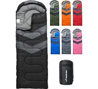 MalloMe Sleeping Bag Single, Black, Sacco a Pelo Unisex, Nero, Simple-75cm x 220cm