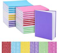 Malloom Confezione da 48 mini quaderni bianchi, per bambini, studenti, libri da disegno per accessori da ufficio (6 colori, 10,8 x 14 cm)