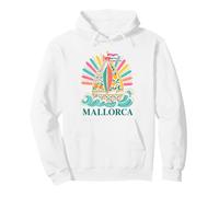 Mallorca Carino Agrumi Floreale Barca a Vela Divertimento Alba e Onde Felpa con Cappuccio